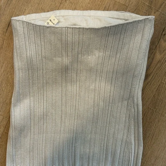 NWT Madewell x Aimee Song Ribbed Shimmer Tube Top - Picture 4 of 5